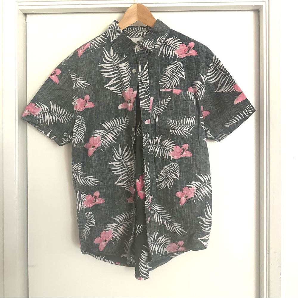 Sonoma Black and Pink Floral Men's Shirt